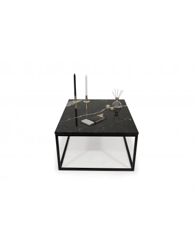 Stolik kawowy Blacky z blatem marmurowym Nero Marquina Fashion-Home