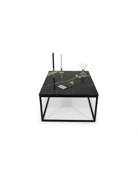 Stolik kawowy Blacky z blatem marmurowym Nero Marquina Fashion-Home