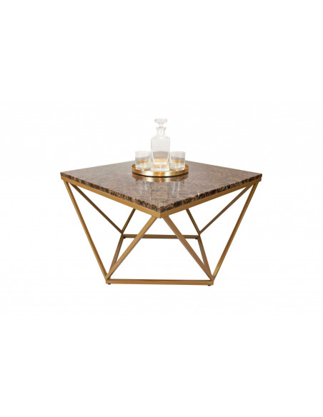 Unikalny stolik kawowy Diament z blatem marmurowym Fashion-Home