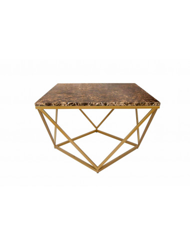 Unikalny stolik kawowy Diament z blatem marmurowym Fashion-Home