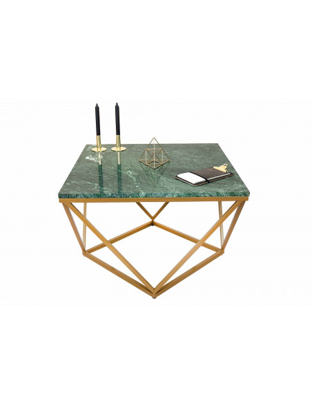 Unikalny stolik kawowy Diament z blatem marmurowym Fashion-Home