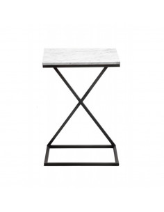 Stolik pomocniczy industrialny IKS blat marmurowy Fashion-Home 2