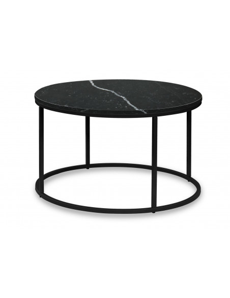 Okrągły stolik kawowy Ozzy z blatem marmurowym Fashion-Home