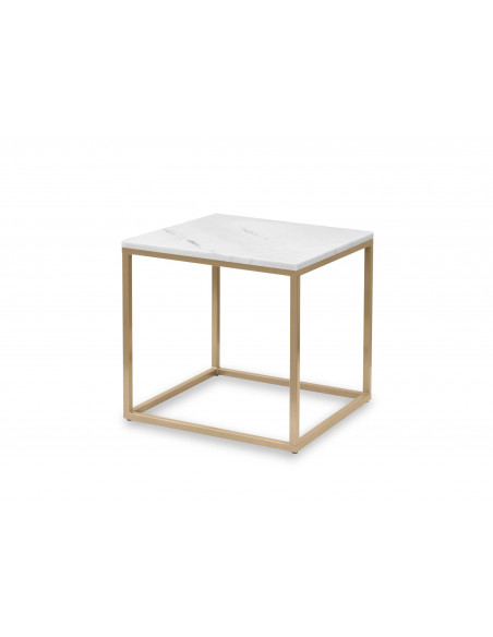 Stolik kawowy Qube blat marmurowy Fashion-Home