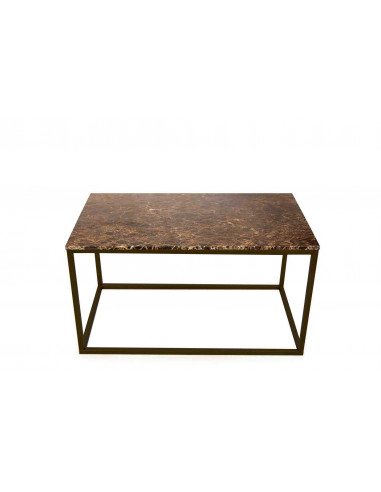 Ręcznie wykonany stolik kawowy Lisa z blatem marmurowym Fashion-Home