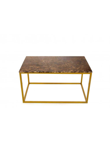 Ręcznie wykonany stolik kawowy Lisa z blatem marmurowym Fashion-Home