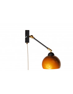 Kinkiet FASHION 1P/ZŁOTO/CZARNA STR. z wyłącznikiem 2