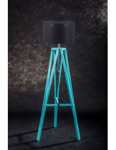 Lampa podłogowa TRIPOD w kolorze miętowym/abażur Czarny 2