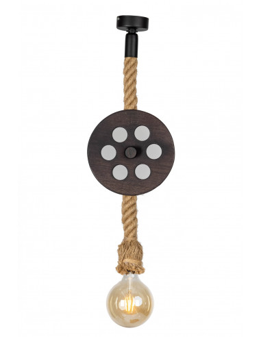 LAMPA WISZĄCA LOFTOWA- LOCH NESS WENGE /HANDMADE/