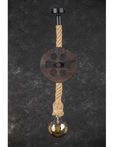 LAMPA WISZĄCA LOFTOWA- LOCH NESS WENGE /HANDMADE/