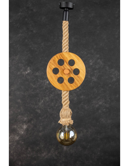 LAMPA WISZĄCA LOFTOWA- LOCH NESS BROWN /HANDMADE/