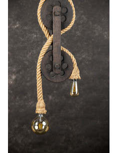 LAMPA WISZĄCA LOFTOWA- LOCH NESS 2PKT. WENGE /HANDMADE/ 2