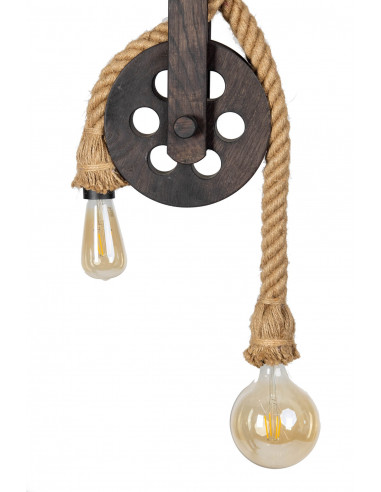 LAMPA WISZĄCA LOFTOWA- LOCH NESS 2PKT. WENGE /HANDMADE/