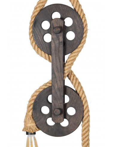 LAMPA WISZĄCA LOFTOWA- LOCH NESS 2PKT. WENGE /HANDMADE/