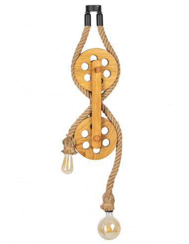 LAMPA WISZĄCA LOFTOWA- LOCH NESS 2PKT. BROWN /HANDMADE/