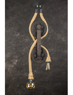 LAMPA WISZĄCA LOFTOWA- LOCH NESS 2PKT. BROWN /HANDMADE/ 2