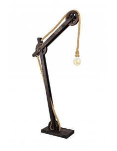 LAMPA PODŁOGOWA LOFTOWA LOCH NESS / WENGE /HANDMADE/