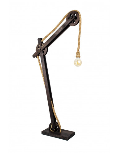 LAMPA PODŁOGOWA LOFTOWA LOCH NESS / WENGE /HANDMADE/