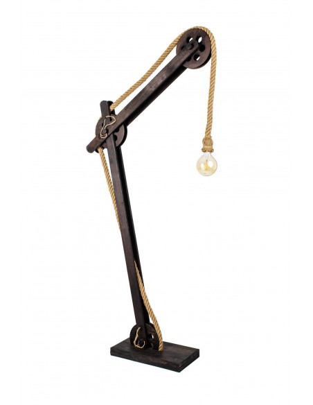 LAMPA PODŁOGOWA LOFTOWA LOCH NESS / WENGE /HANDMADE/