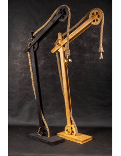 LAMPA DREWNIANA PODŁOGOWA LOFTOWA LOCH NESS / BROWN /HANDMADE/ 2