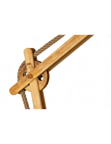 LAMPA DREWNIANA PODŁOGOWA LOFTOWA LOCH NESS / BROWN /HANDMADE/