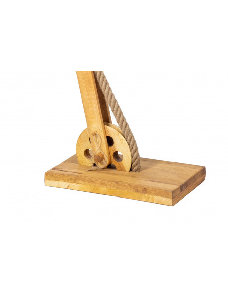 LAMPA DREWNIANA PODŁOGOWA LOFTOWA LOCH NESS / BROWN /HANDMADE/