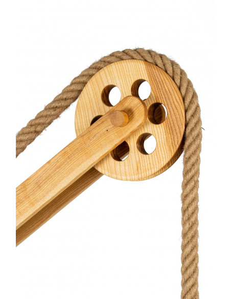 LAMPA DREWNIANA PODŁOGOWA LOFTOWA LOCH NESS / BROWN /HANDMADE/