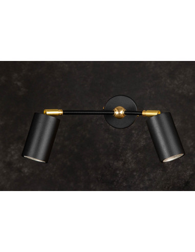 BARTOLOMIU KINKIET 2P CZARNA STR./MOŚIĄDZ