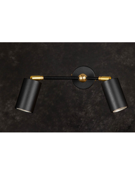 BARTOLOMIU KINKIET 2P CZARNA STR./MOŚIĄDZ