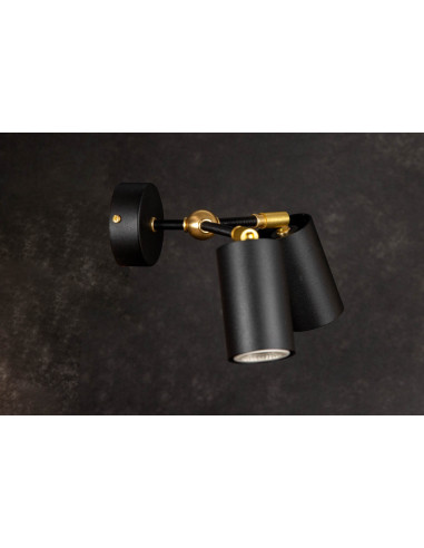 BARTOLOMIU KINKIET 2P CZARNA STR./MOŚIĄDZ