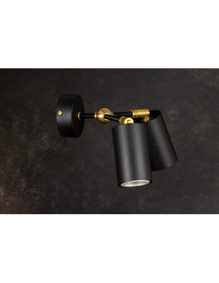 BARTOLOMIU KINKIET 2P CZARNA STR./MOŚIĄDZ