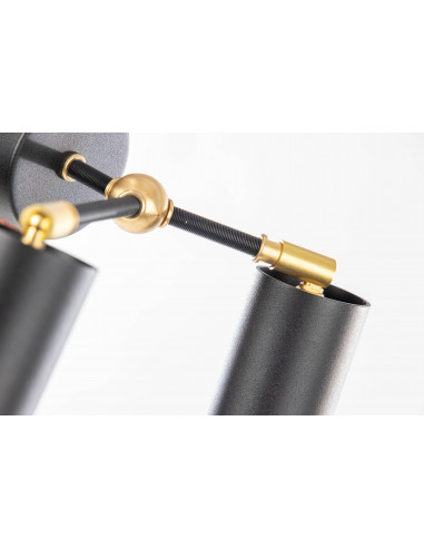 BARTOLOMIU KINKIET 2P CZARNA STR./MOŚIĄDZ