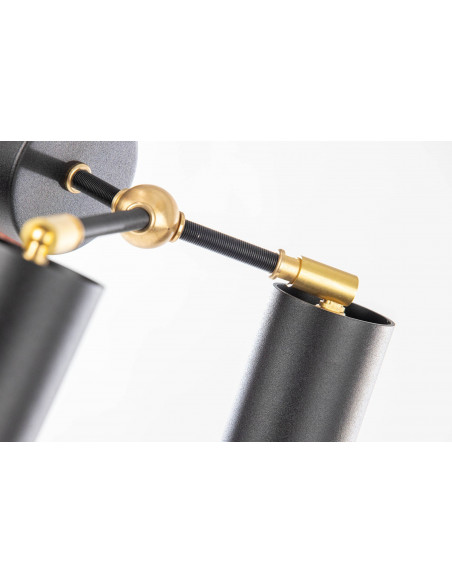 BARTOLOMIU KINKIET 2P CZARNA STR./MOŚIĄDZ