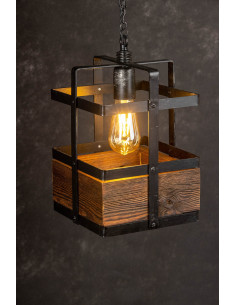 Lampa INDUSTRIALNA HANNIBAL 1L/DREWNO STARE 2