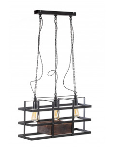 Lampa INDUSTRIALNA HANNIBAL 3L/DREWNO STARE 2