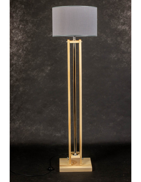 Lampa podłogowa CLASSIC Natural/HANDMADE/SZARY