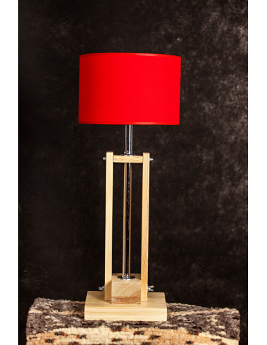 Lampa CLASSIC GABINETOWA NATURAL /HANDMADE/RED