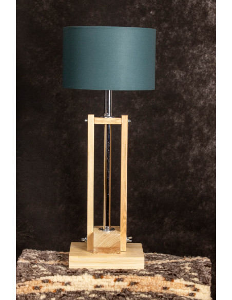 Lampa CLASSIC GABINETOWA NATURAL /HANDMADE/BOTTLE GREEN