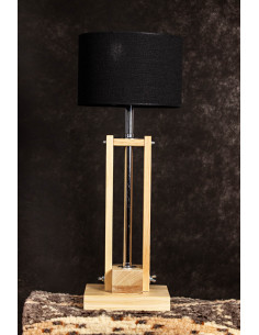 Lampa CLASSIC GABINETOWA NATURAL /HANDMADE/BLACK 2