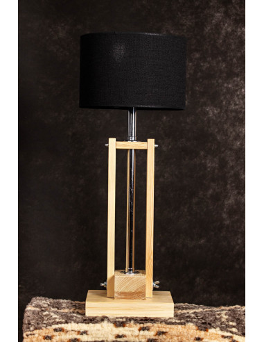 Lampa CLASSIC GABINETOWA NATURAL /HANDMADE/BLACK