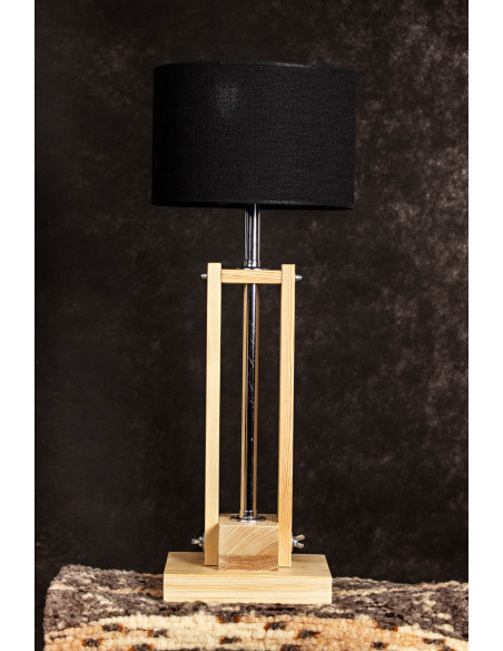 Lampa CLASSIC GABINETOWA NATURAL /HANDMADE/BLACK