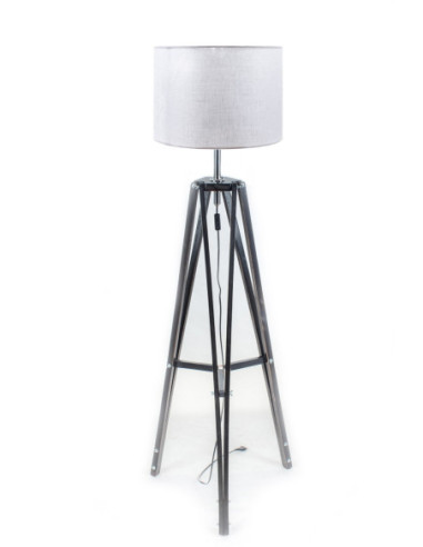 Lampa INDUSTRIALNA podłogowa LOFT BLACK ABAŻUR...