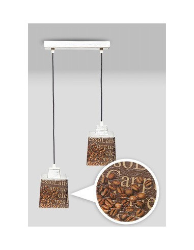 Lampa PROWANSALSKA wisząca SCANDIA COFFEE 2L