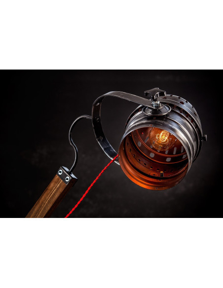 Lampa loftowa stojąca WOODEN CRANE REFLEKTOR/HANDMADE/