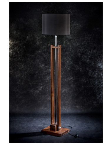 Lampa podłogowa CLASSIC brown/abażur czarny...