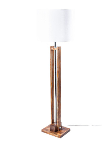 Lampa podłogowa CLASSIC brown/abażur czarny...