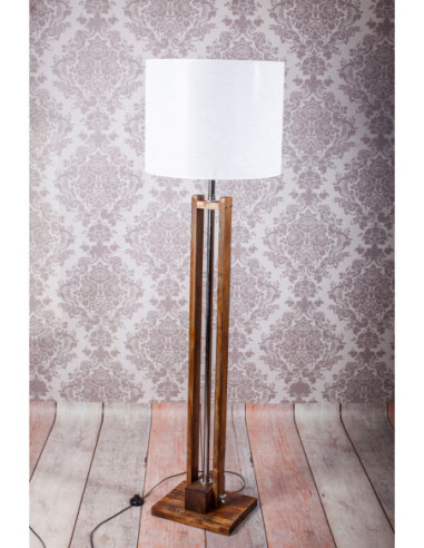 Lampa podłogowa CLASSIC brown/abażur czarny...