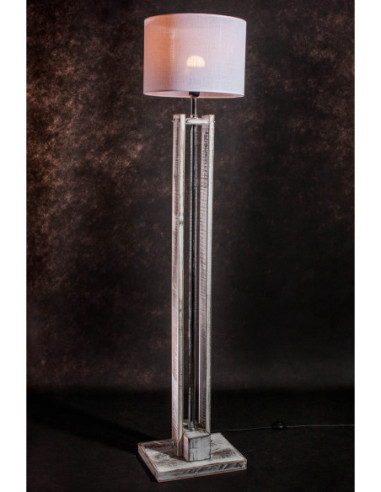 Lampa podłogowa CLASSIC biała przecierana...