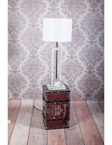 Lampa CLASSIC SMALL biała przecierana  /HANDMADE/