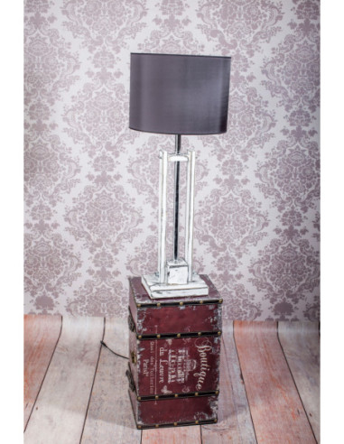 Lampa CLASSIC SMALL biała przecierana z czarnym...